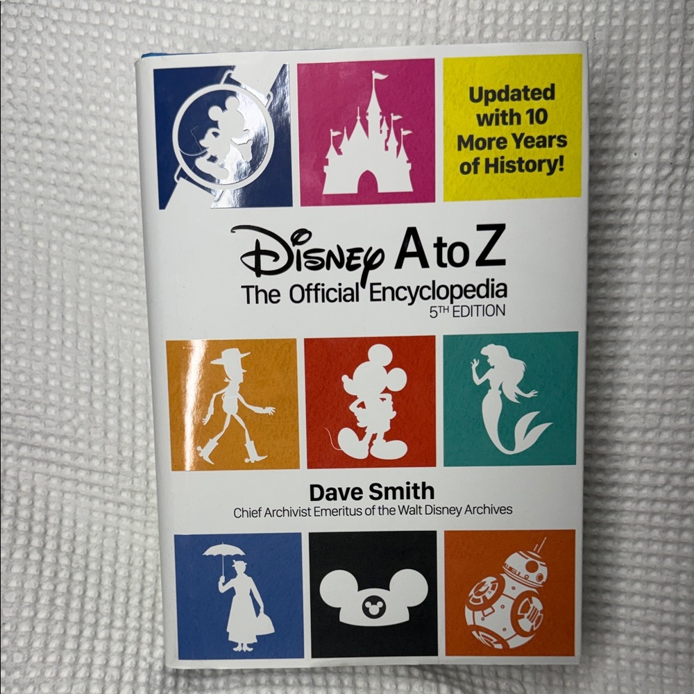 Disney A to Z Encyclopedia with Colorful Icons